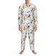 thumbnail image 3 of Balery Colorful Poodle Dog Pijama para Hombre de Dos Piezas con Manga Larga, Conjunto de Dormir y Descanso Suave con Bolsillos-Small, 3 of 7