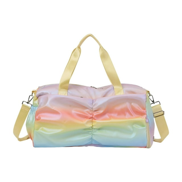 Bolsa de viaje ligera para hombre y mujer, bolso de mano de gran capacidad para natación, gimnasio y fitness Amarillo