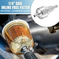 thumbnail image 2 of Filtro de combustible en línea universal de gas Unique Bargains, filtro de gasolina de 6 mm de diámetro exterior para motores pequeños, bicicletas, ATV, UTV, tono plateado, 2 of 7