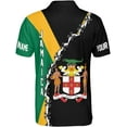 thumbnail image 2 of Lotusprinthandmade Personalized Jamaica Flag Jamaican Pride Polo Shirt (Lightweight) S-5XL Multicolor, 2 of 5