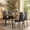 Retro, variant on Dining Table Set for 4, 5-Piece Kitchen Table and Chairs Set, Small Space Saving Dining Table Set with 4 Upholstered Faux Leather Chairs, Sturdy Metal Frame, Gray