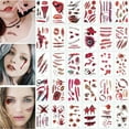 thumbnail image 1 of 30 Halloween - Tatuaje de herida / Pegatinas de tatuaje, 1 of 4