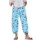 thumbnail image 1 of Pantalones de Mujer Traje Verano Cómodo de Moda Impreso Pantalones Recortados, Pantalones Elásticos Casuales, 1 of 6