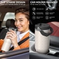 thumbnail image 5 of Modern 30oz Handheld Travel Tumbler with Handle – Double Wall Stainless Steel Insulated Cup, Flip Straw Lid, Leak-Proof & BPA-Free for Hot and Cold Drinks – Durable Coffee & Juice Mug White, 5 of 7