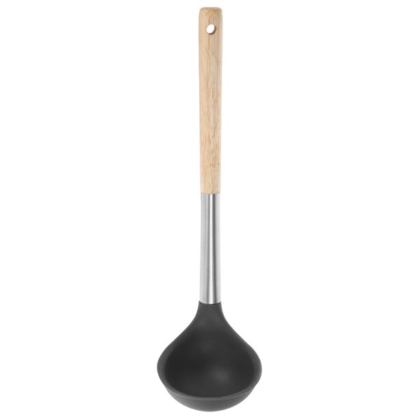 WORGEOUS Cucharón de sopa con mango de acero inoxidable, cuchara para servir sopa, cucharones, utensilios para Wok, cocina, cuchara profunda para cocinar salsas