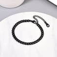 thumbnail image 4 of PROSTEEL Eslabón Cubano Negro 4,8MM Ancho Cadena Pulseras de Moda para Hombre Mujer Joyería Regalo Ajustable, 16de Longitud, 4 of 6