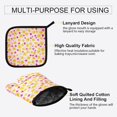 thumbnail image 3 of Yayeee Oven Mitts and Pot Holder Set of 2 Heat Resistant Kitchen Gloves Baking Hot Pad, Light Pink Stars, 3 of 5
