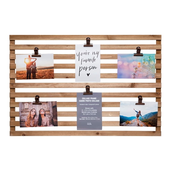 Studio Decor Grid Board 16" x 24" Collage Clip Frame, 6 Pack