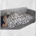thumbnail image 6 of Bicycle Soft Flannel Fleece Throw Blanket, Hand Drawn Penny-Farthing Tandem and City Bikes Colored Rims Cartoon Style, Cozy Plush for Indoor and Outdoor Use, 60" x 80", Multicolor, by Ambesonne, 6 of 6