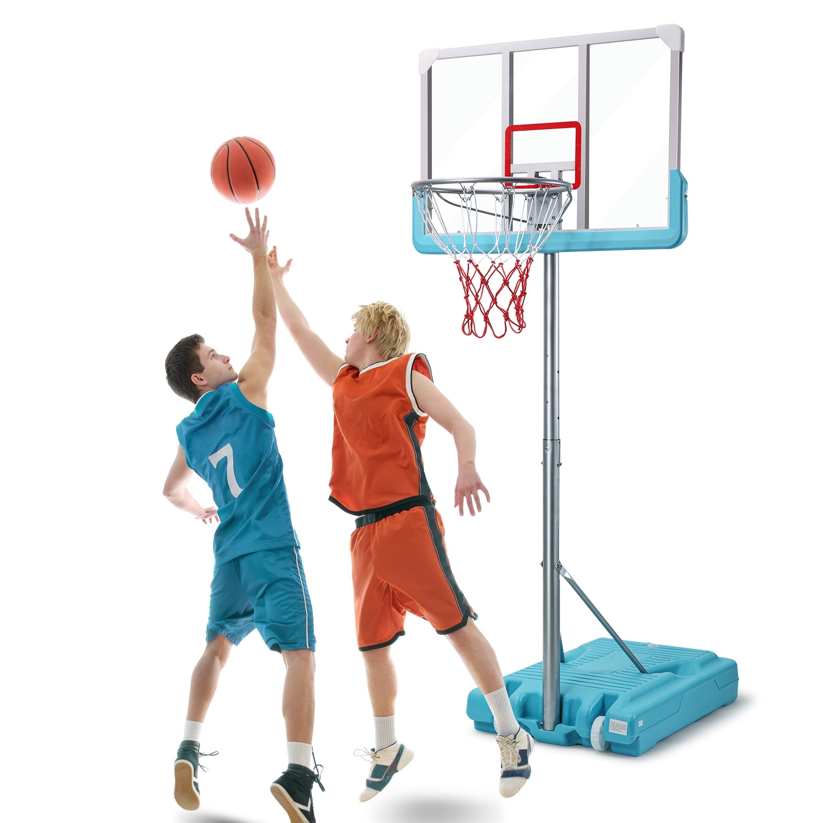 Naipo Basketball Hoop 35" Portable Basketball Court PVC Basketball