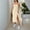 (Fashion 46)Beige, variant on Women's Ribbed Spaghetti Strap Midi Dress Summer Solid Square Neck Ruched High Slit Bodycon Dress Stretchy Slim Daily Dress