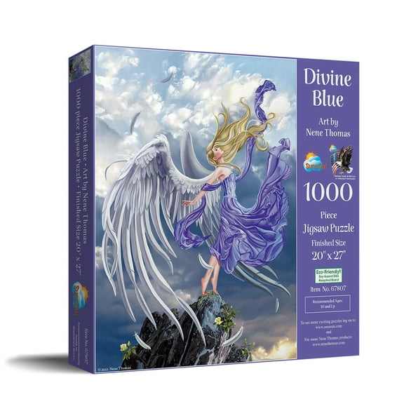 SUNSOUT INC - Divine Blue - 1000 pc Jigsaw Puzzle by Artist: Nene Thomas - Finished Size 20" x 27" Fantasy - MPN# 67807