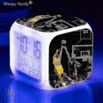 thumbnail image 4 of Basketball Alarm Clock 7color Change Multifunction Noctilucence Electronic Watch Kids Room Wake Up Timer Birthday Gift For Child Chocolate, 4 of 5