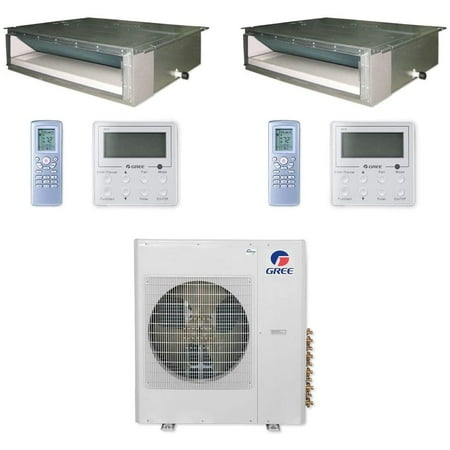 

Gree MULTI42CDUCT209-42 000 BTU Multi21+ Dual-Zone Concealed Duct Mini Split Air Conditioner Heat Pump 208-230V (24-24)