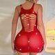 thumbnail image 3 of Gibobby Lenceria mujer sexy Conjunto de lencería sexy para mujer con liguero, brasier de encaje y bragas conjunto de tirantes exóticos(Rojo, Talla única), 3 of 4