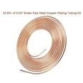 thumbnail image 4 of 32.8 Ft Brake Pipe Copper-Plated Steel Pipe 3/16 Inch Car Replacement Brake Pipe Kit Car Brake Hose, 4 of 8
