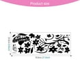 thumbnail image 2 of Adhesivo decorativo de pared extraíble con flores de ratán: despegable y pega. Adhesivos de pared con flores de ratán, color negro, 2 of 5