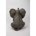 thumbnail image 4 of Baby Elephant Sitting with Trunk Up Outdoor Garden Statue - 15.5", 4 of 6