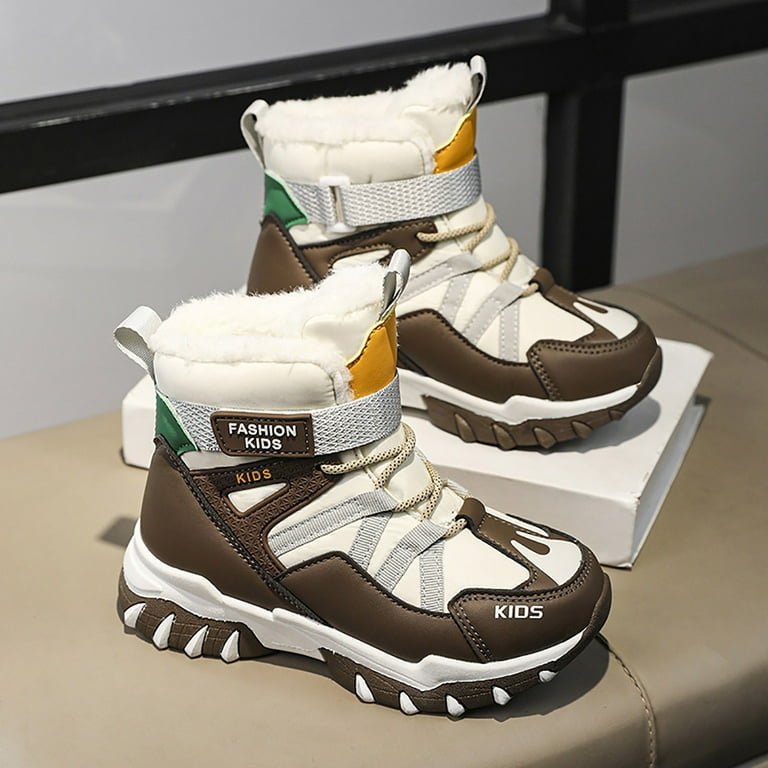 Povozer Boys Snow Boots Winter Waterproof Boots Hiking Outdoor