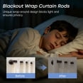 thumbnail image 3 of KoshiMe 1 Inch Bronze Wrap-Around Curtain Rod, 66"-120" Heavy Duty Industrial Curtain Rods for Windows, Mount Wall or Ceiling,Easy Install, 3 of 7