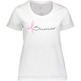 thumbnail image 3 of Inktastic Breast Cancer Survivor Pink Ribbon Women's Plus Size T-Shirt, 3 of 5