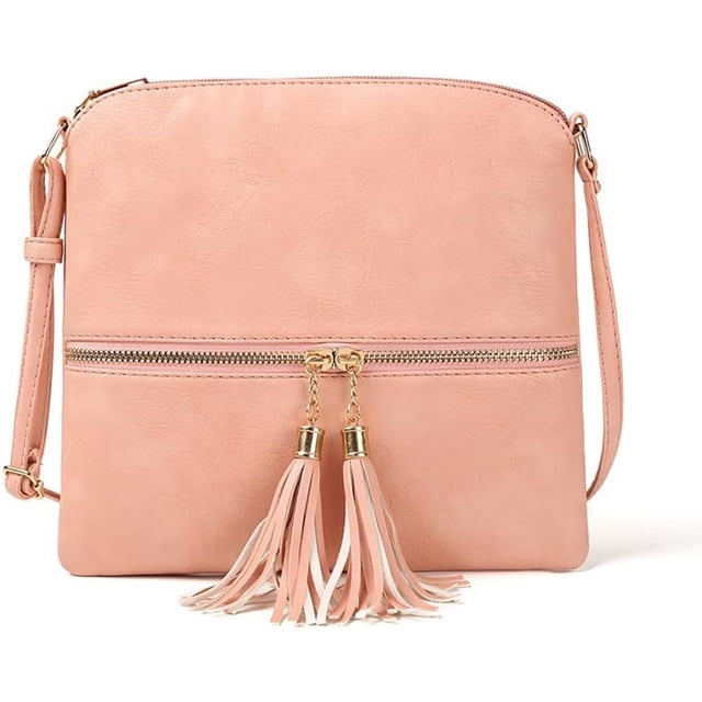 LHSHIDU Crossbody Bag for Women Lightweight Dome Shoulder Bag Retro Leather Satchel Wallet for Work Travel