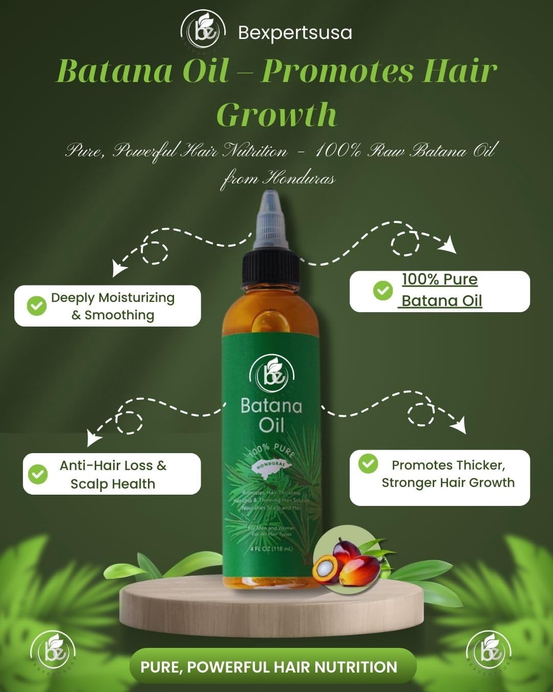Batana Oil Shampoo w/Bergamot, Rosemary, Cinnamon, Aloe Vera & Ginger – 16.9 fl oz – Salt-Free, Paraben-Free – For Dry & Thinning Hair – + 4 oz Batana Oil – Nourishing Combo Value Pack