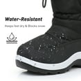 thumbnail image 2 of Ahannie Kids Toddler Snow Boots Boys Water Resistant Warm Insulated Side Zipper Winter Boots(Black-13), 2 of 6