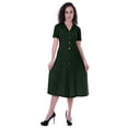 thumbnail image 2 of Moomaya Robe Chemise Longue Unie pour Femmes avec Boutons, Coupe Ample Décontractée, 2 of 6