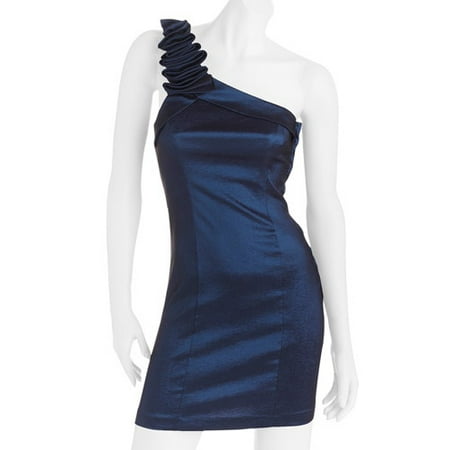 Juniors Plus One Shoulder Party Dress
