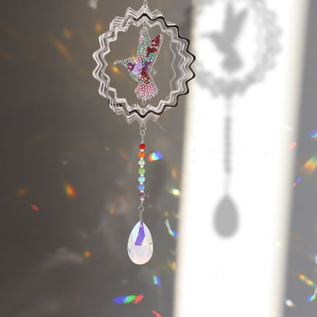 

JUNBYONE 5d Glue Diy Rotary Wind Chime Crystal Pendant