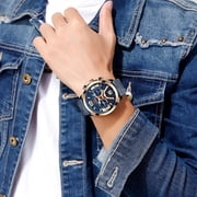 VAVA VOOM Pilot Calendar Quartz Men Wristwatch Chronograph Fashion Casual Watch Brand Aircraft Sports Military Army Brown Leather Watches