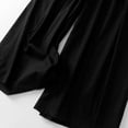 thumbnail image 6 of ERTUTUYI Womens Culottes Cotton Linen Wide Leg Palazzo Pants Elastic Waist Capri Trousers With Pockets Black L, 6 of 8