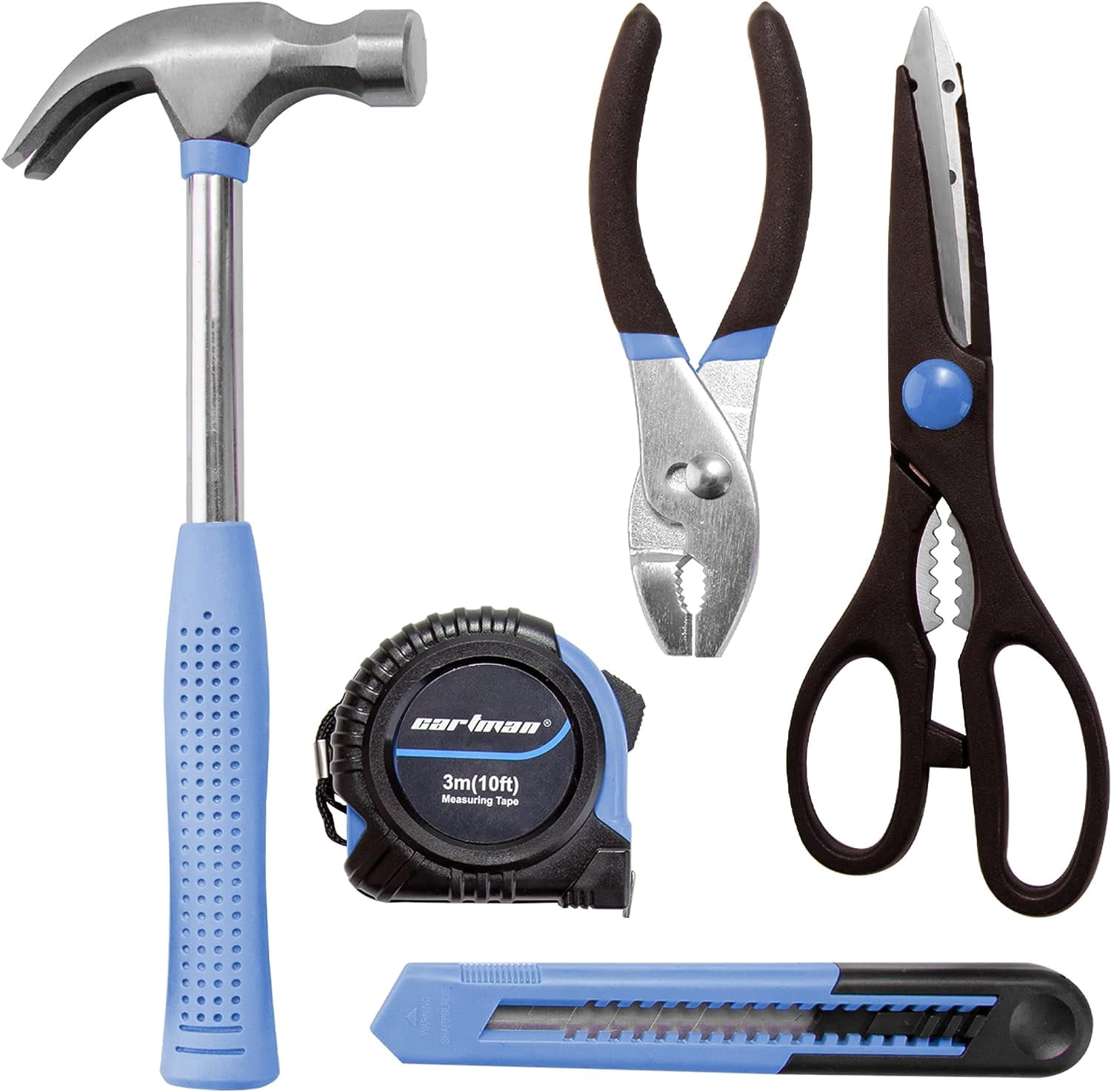 126-Piece Home Tool Set Kit, Basic Household Hand Tools with Storage Case, Blue