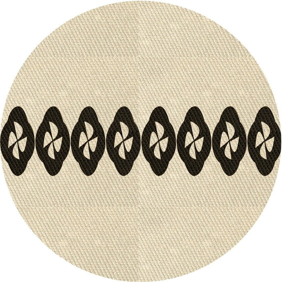 Ahgly Company Indoor Round Patterned Moccasin Beige Area Rugs, 6' Round