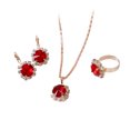 thumbnail image 1 of Ensemble de Bijoux Royaux Contient Collier et Boucles d'Oreilles pour les Femmes Filles, 1 of 4
