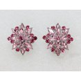 thumbnail image 5 of Faship Gorgeous Pink Crystal Clip Ons Earrings, 5 of 5