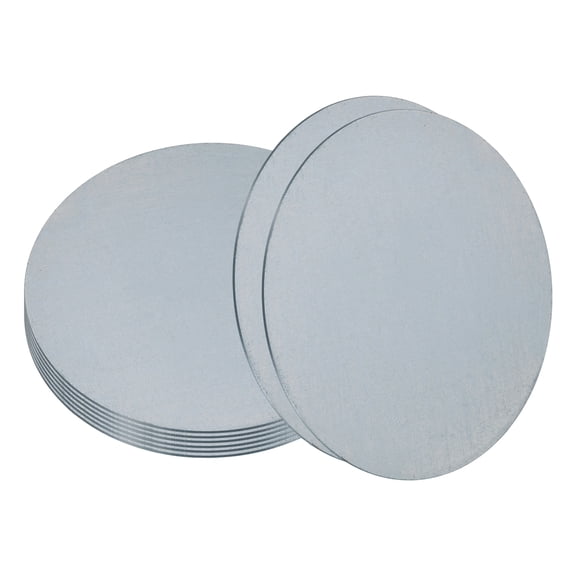 Uxcell 8pcs 1/16"(1mm) x 4" Steel Plate, Black Hot Rolled A36 Steel Sheet Plate Base, Round Weldable Metal Discs for Industrial Construction Structural Support