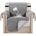 thumbnail image 1 of Waterproof Sofa Slipcover Chair Protector Cover for Living Room Non-Slip Couch Covers for Dogs Pet Quilted Furniture Covers Machine Washable Protects from Kids, Dogs, Cats (Chair, Dove), 1 of 7