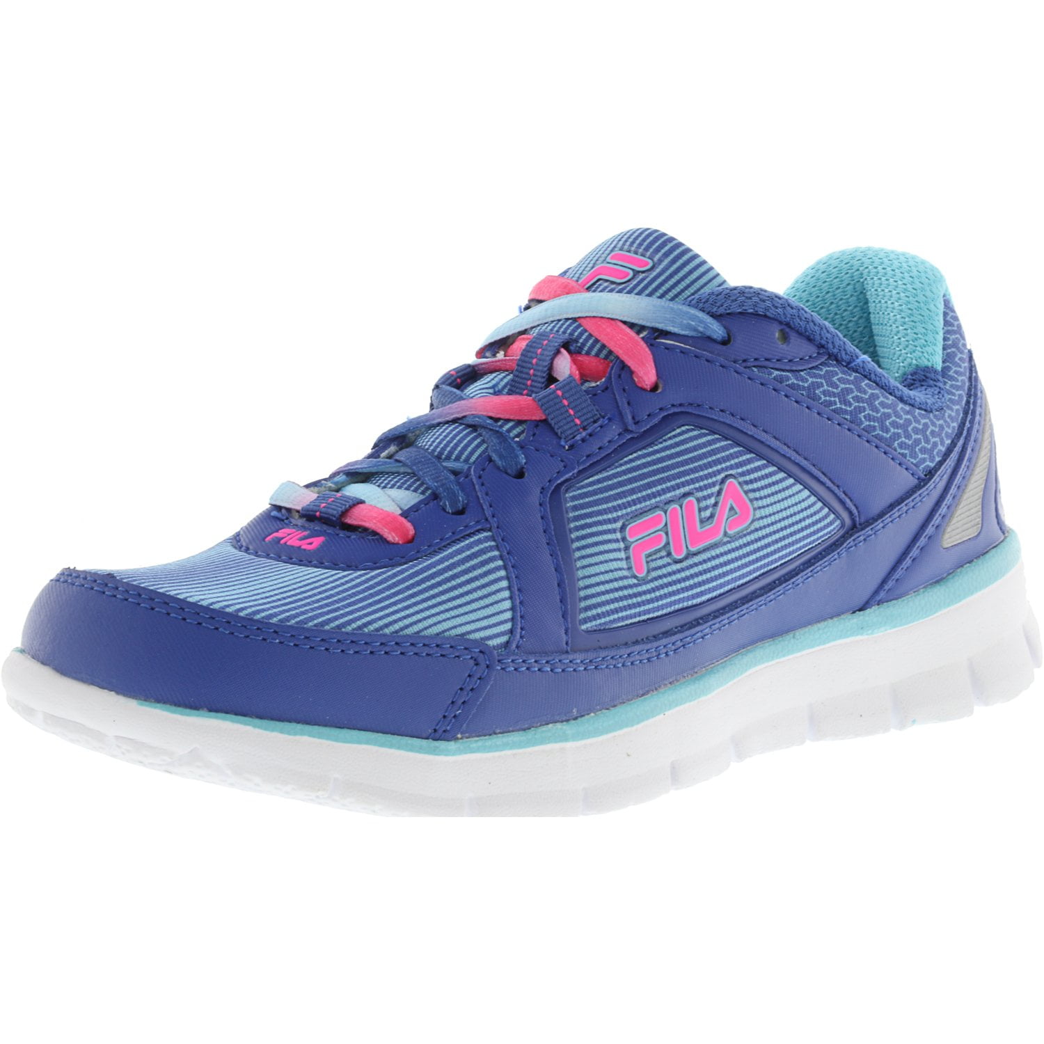 Fila Fila Women's Finest Hour Neoprene Classic Blue Bluefish Knockout Pink Ankle High Running Shoe 7M Fila Fila Women's Finest Hour Neoprene Classic Blue Bluefish Knockout Pink Ankle High Running Shoe 7M