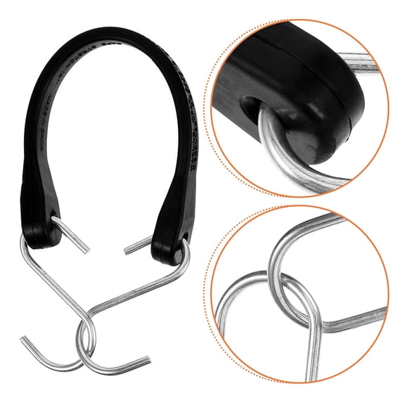 Luxshiny Tie Down Bungee Cords with Hooks Elastic for Securing Cars and Boats Black
