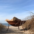 thumbnail image 3 of 2 Piece Americana Wood Burning Fire Pit Set, Wide Bowl, Raised Tripod Stand, Rusty Finish, Iron, 18 1/2 Diameter inches, 3 of 7