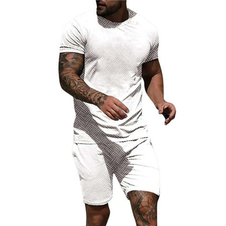 

ketyyh-chn99 White Scrubs For Men Set Track Suits for Men Set Full Zip Sweatsuit Outdoor Jogging Men Tracksuits