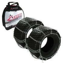 The ROP Shop Pair of 4 Link Tire Chains 22.5x12x9 for John Deere Lawn Mower, Garden Tractor