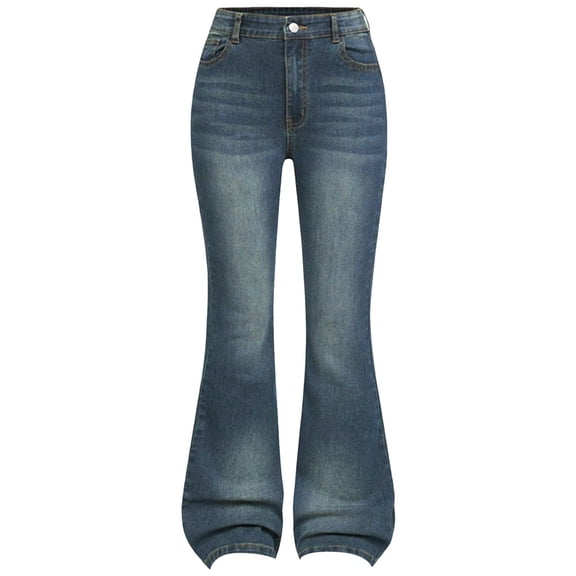 Staki Girls Flare Jeans Bell Bottom Stretch High Waist Denim Pants Casual Cute Y2K Streetwear with Pockets 5-12Y,7-8 Years
