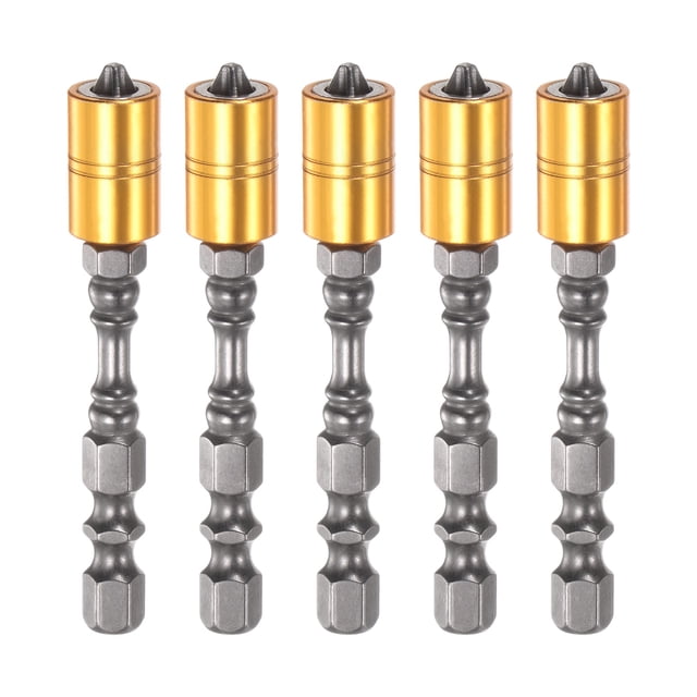 Uxcell 5mm PH2 Broca Phillips Magnética de 2.5" de Longitud para Herramientas de Destornillador Eléctrico, Paquete de 5