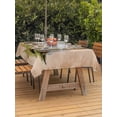 thumbnail image 3 of Outdoor Tablecloth with Umbrella Hole for Patio/Picnic/Party/Camping, Brown Soccer Field Waterproof Table Cloth Rectangle Table Cover Washable, Vintage Wooden Goal Post Football (54"x 80"), 3 of 9
