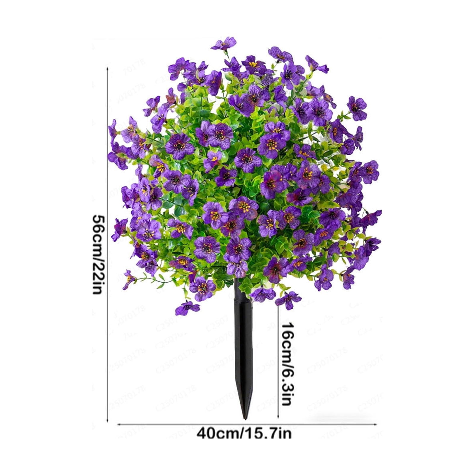Roiihwy Artificial Flowers with Spikes for Outdoor, Faux Greenery Shrubs, Realistic Fake Bushes Plants for Garden, Yard, Front Porch, Patio Decor
