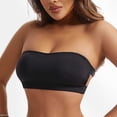 thumbnail image 6 of Iyufng Women's Strapless Anti Slip Cross Strap Side Closure Bandea Bra Seamless Molded Invisible Bralette, 6 of 6