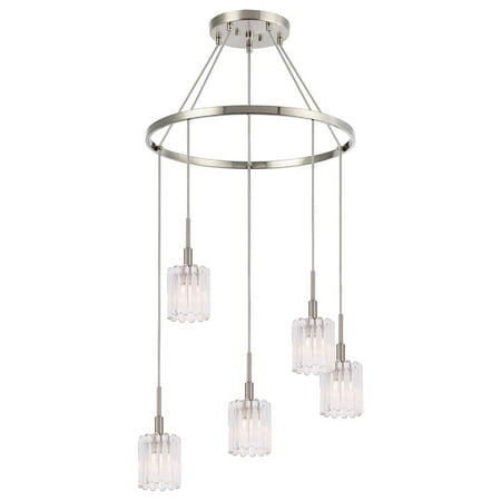 

Woodbridge Lighting Candice 5-Light Metal Pendant Chandelier in Satin Nickel